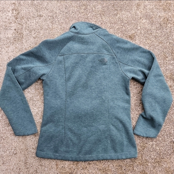 The North Face Deep Green Zip Up Jacket Soft Sweatshirt Women's Size Small - Picture 15 of 16